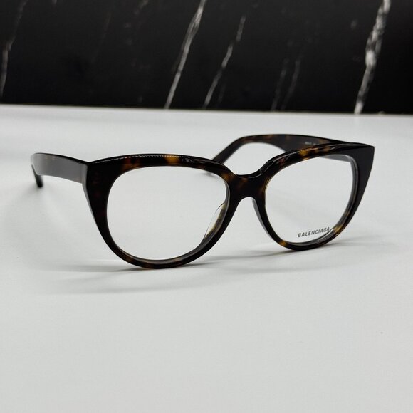 NEW BALENCIAGA BB0131O 005 CAT EYE DARK HAVANA WOMEN EYEGLASSES BALENCIAGA - Picture 4 of 10